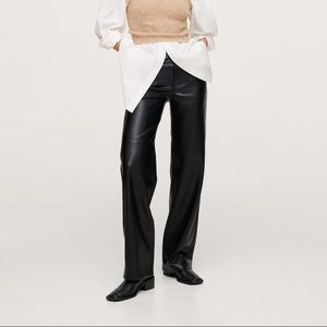 MANGO Vegan Leather Trousers